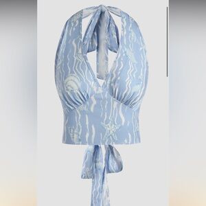 OCEAN WORLD HALTER TOP & PANT SET